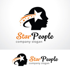 People Logo Template Design Vector, Emblem, Design Concept, Creative Symbol, Icon