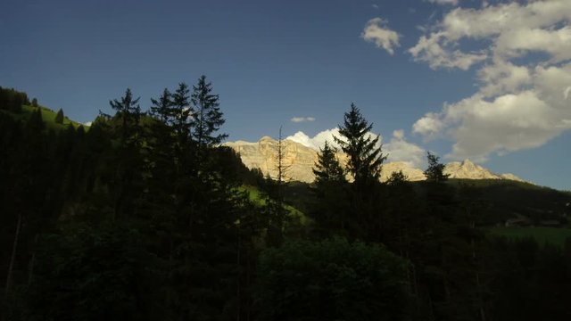 Time lapse Sasso santa croce sunset, Alta Badia