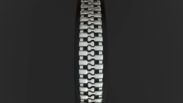 Closing and opening metal zipper on dark material.
Animation with black and white mask included.