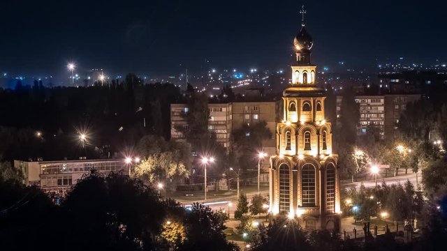 Saint George Bell Tower at night 