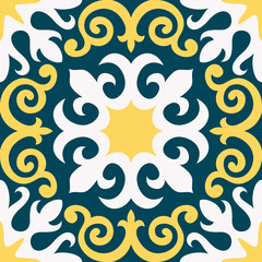 Oriental traditional ornament,Mediterranean seamless pattern, tile design, vector illustration.