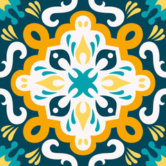 Oriental traditional ornament,Mediterranean seamless pattern, tile design, vector illustration.