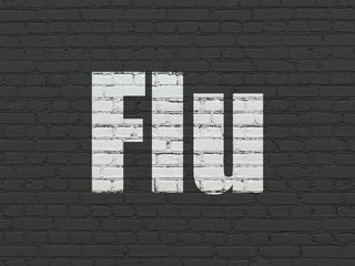 Health concept: Flu on wall background
