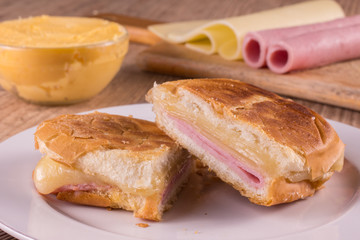 Hot Cheese Sandwich. Brazilian Misto Quente