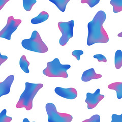 Vector realistic isolated seamless pattern of abstract fluid liquid lava lamp shapes for decoration and covering on the white background.