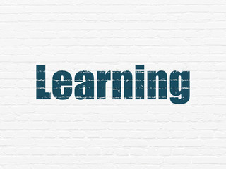 Studying concept: Learning on wall background