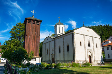 Naklejka premium Nova Varos, Serbia August 03, 2017: Church of the Holy Trinity in Nova Varos in Serbia