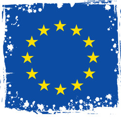 Abstract Europe Flag, European Colors (Vector Art)