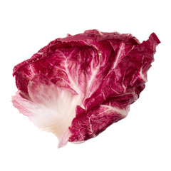 Radicchio, red salad isolated on white background