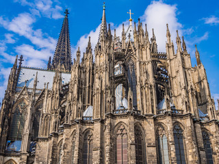 Cologne Cathedral, monument of German Catholicism and Gothic architecture  in Cologne, Germany.
