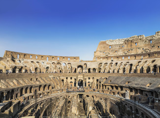 View of the Colosseum inside, Rome, Italy