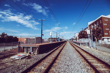 Fototapeta premium 線路 電車