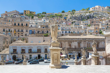 Modica (Sicily, Italy) - View of the ancient town - obrazy, fototapety, plakaty