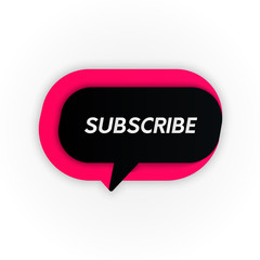Vector subscribe banner button icon. Social network promo sign.