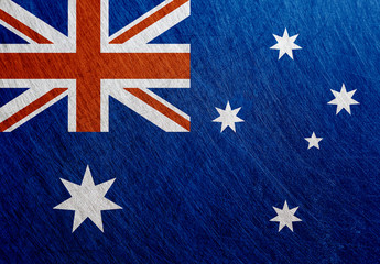 Australia flag metal vintage, retro, scratched, steel  background.