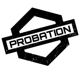 Obraz premium Probation rubber stamp. Grunge design with dust scratches. Effects can be easily removed for a clean, crisp look. Color is easily changed.