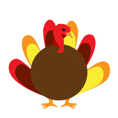 Isolated turkey icon on a white background, Vector illustration