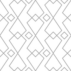 Light gray geometric ornament. Seamless pattern