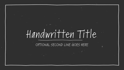 Vintage Handwritten Title