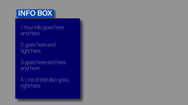 Blue 3D Info Box