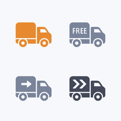 Delivery Trucks 2 - Carbon Icons A set of 4 professional, pixel-aligned icons designed on a 32 x 32 pixel grid.