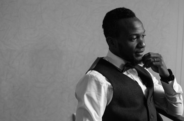  Handsome african American groom