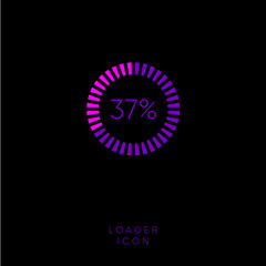  Pink loading icon on dark background