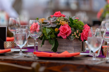 Wedding decoration table - flowers