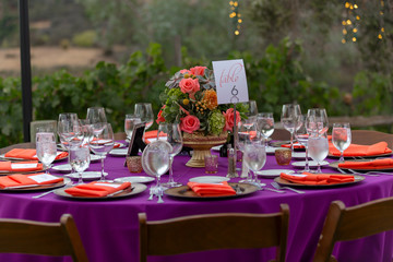 Wedding decoration table
