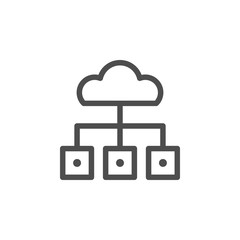 Cloud storage line icon