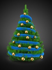 3d green Christmas tree