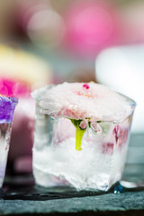 Frozen Flowers in Ice Cubes