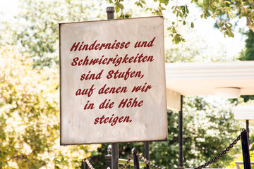 Businessspruch 006 - Hindernisse und Schwierigkeiten