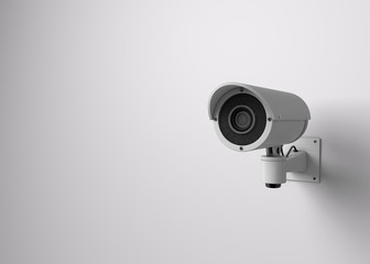 Surveillance CCTV security camera. 3D rendering