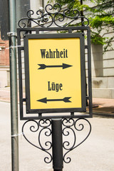 Fototapeta premium Schild 283 - Wahrheit