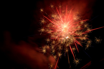 Feuerwerk zu Neujahr