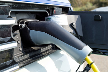 electric car being charged