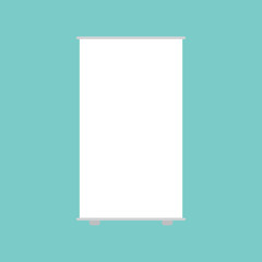 empty roll up banner- vector illustration