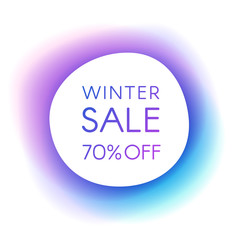 Winter sale smooth paper banner