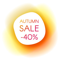 Autumn sale smooth paper banner