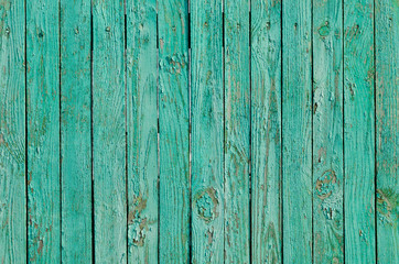 The old board painted with green paint
