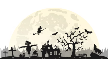 Wandcirkels plexiglas Silhouette Halloween © SimpLine