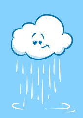 Good cloud rain cartoon illustration 