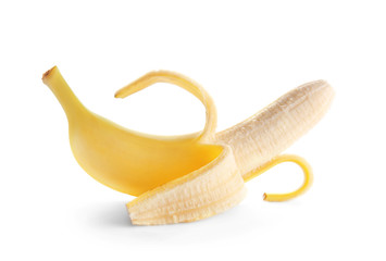 Ripe banana on white background © Africa Studio