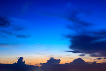 beautiful colorful sky and cloud in twilight time background