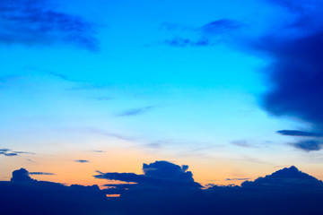 beautiful colorful sky and cloud in twilight time background