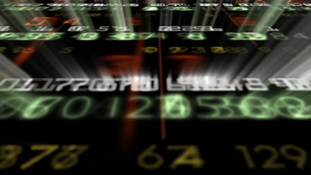 Data Storm 0654: Stock market data tickers board (Loop).