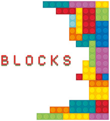 Background template with colorful blocks