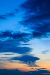 beautiful colorful sky and cloud in twilight time background