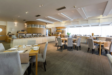 Interior of a hotel restaurant
